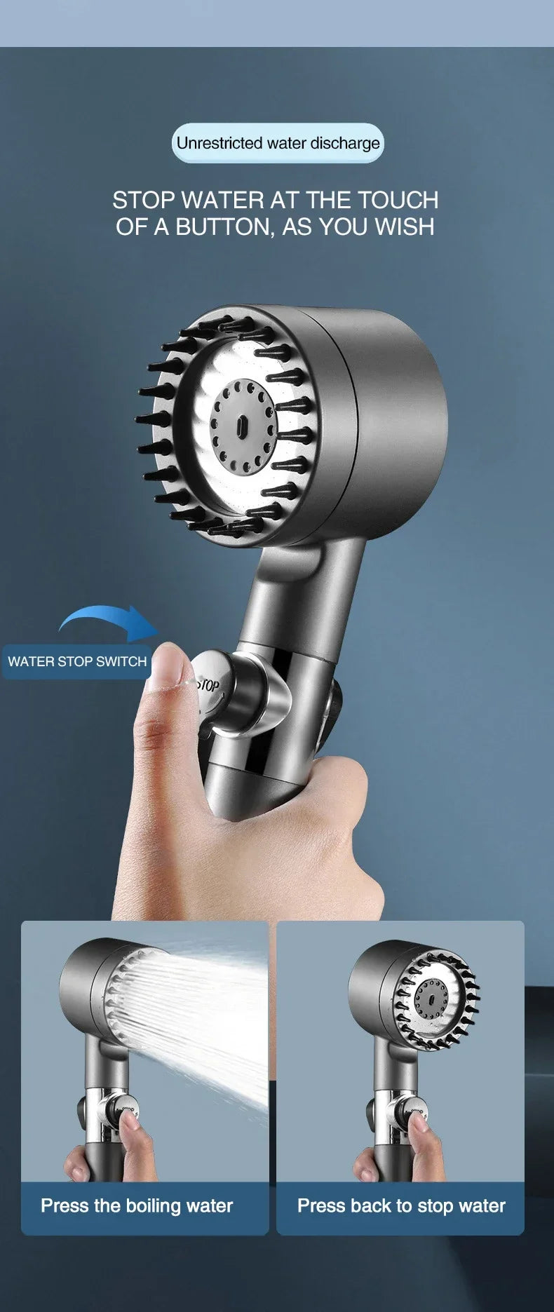 High-Pressure Filter Shower Head