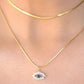 24 Karats plated Mini Evil Eye Necklace - Ellbos