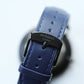 Handwriting Engraving - Men's Minimalist Watch + Admiral Blue Strap Fuchsia Prometheus