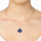 Zodiac Lapis Lazuli Gemstone Star Constellation Pendant Necklace Gold Misty