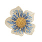 Pansy Flower Blue Ring Gold Gold Misty