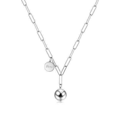 Harmony Ball Long Chain Necklace Lavender Phoebe