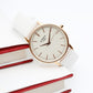 Ladies Architēct Blanc - Handwriting Engraving + White Strap Fuchsia Prometheus