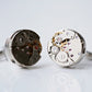 Engraved Gear Movement Cufflinks Fuchsia Prometheus